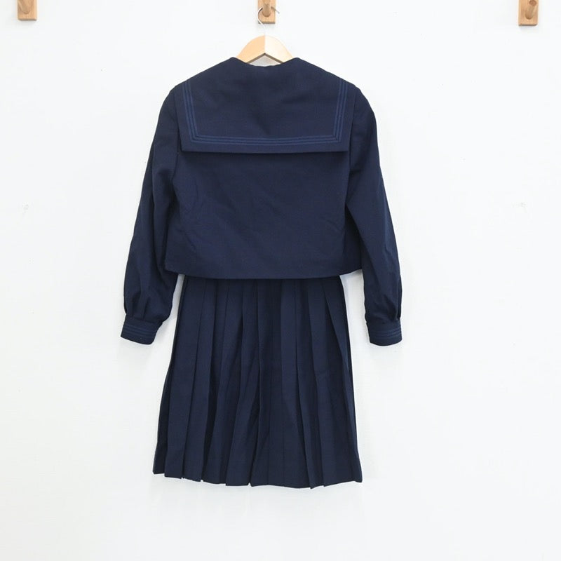 【中古】大阪府 高槻第一中学校 女子制服 3点（セーラー服・スカート）sf003360