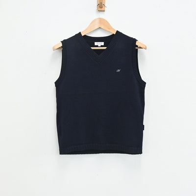 【中古】福岡県 中村学園女子高等学校 女子制服 3点（ニットベスト・スカート）sf003370