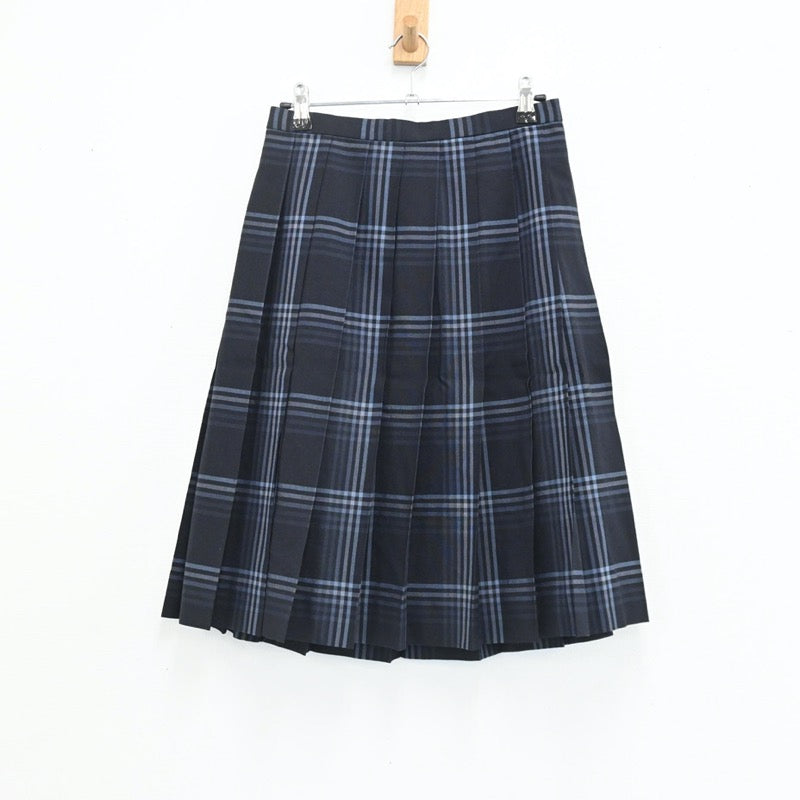 【中古】福岡県 中村学園女子高等学校 女子制服 3点（ニットベスト・スカート）sf003370