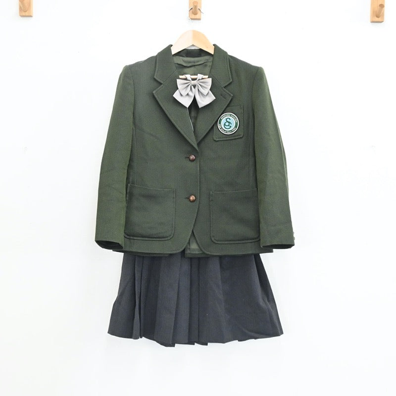 【中古】神奈川県 洗足学園中学校 女子制服 5点（ブレザー・ニット・スカート）sf003372