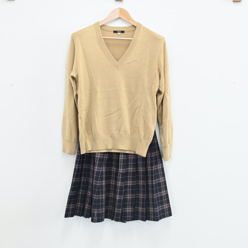 【中古】宮城県 聖ドミニコ学院高等学校 女子制服 7点（ブレザー・シャツ・ニット・スカート）sf003391