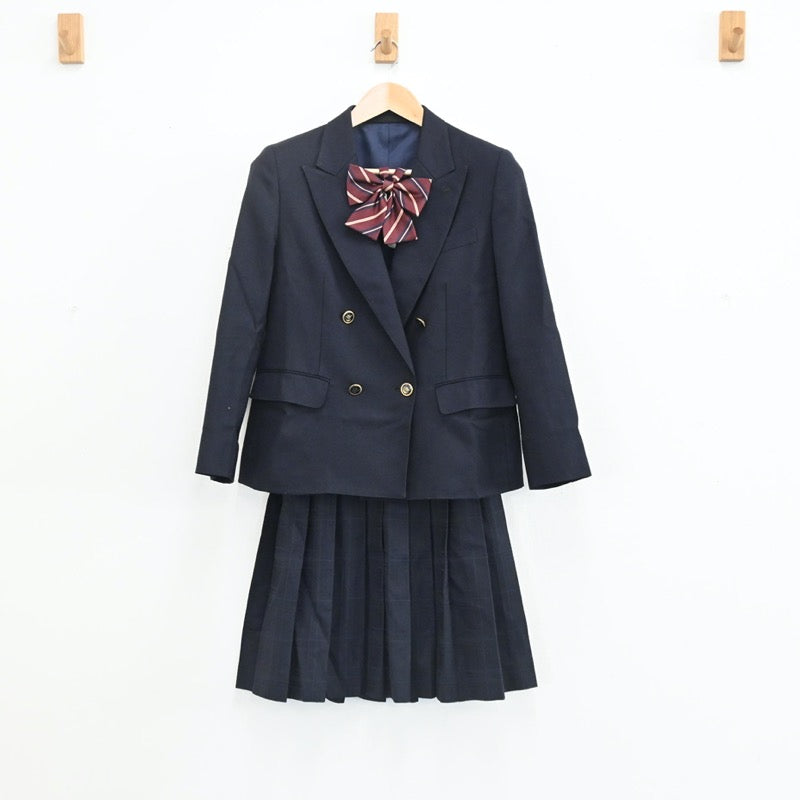 【中古】石川県 明倫高等学校 女子制服 4点（ブレザー・スカート・スカート）sf003392