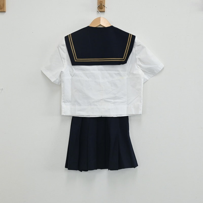 【中古】千葉県 鎌ケ谷西高校 女子制服 2点（セーラー服・スカート）sf003398