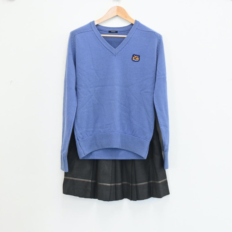 【中古】東京都 桜美林高等学校 女子制服 4点（ブレザー・ニット・ベスト・スカート）sf003409