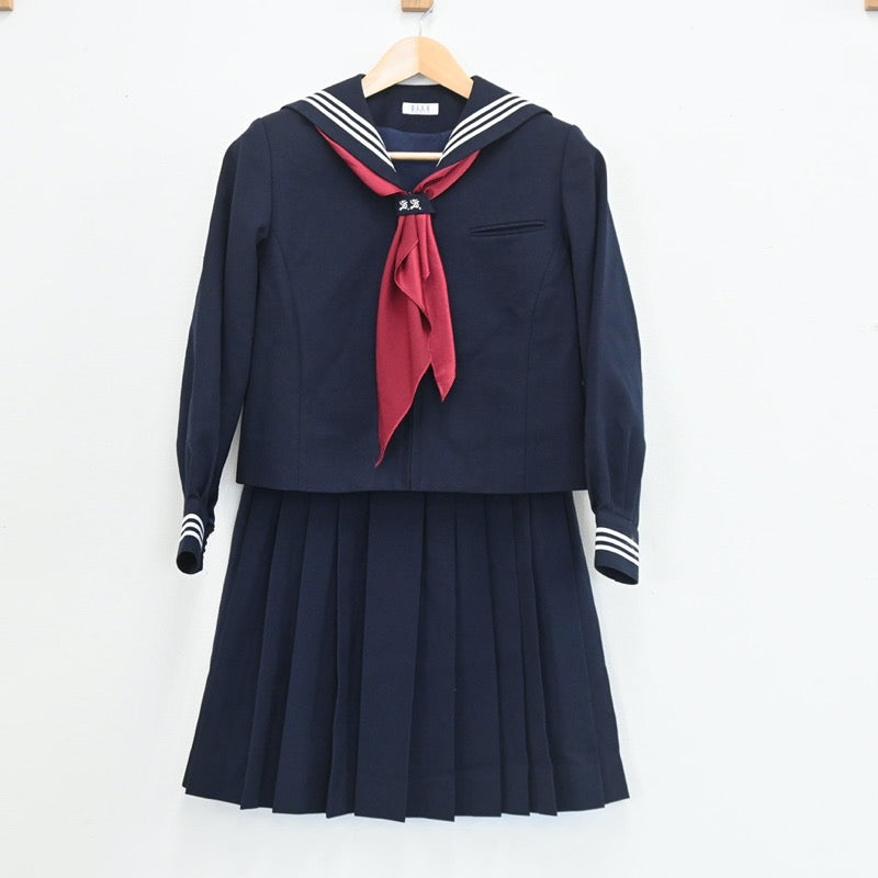 【中古】東京都 昭和女子大学付属昭和中学校 女子制服 4点（セーラー服・ニット・スカート）sf003421