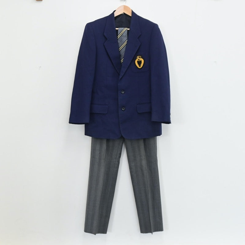 【中古】東京都 青稜中学高等学校 男子制服 4点（ブレザー・ズボン・ズボン）sf003429