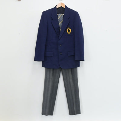 【中古】東京都 青稜中学高等学校 男子制服 4点（ブレザー・ズボン・ズボン）sf003429
