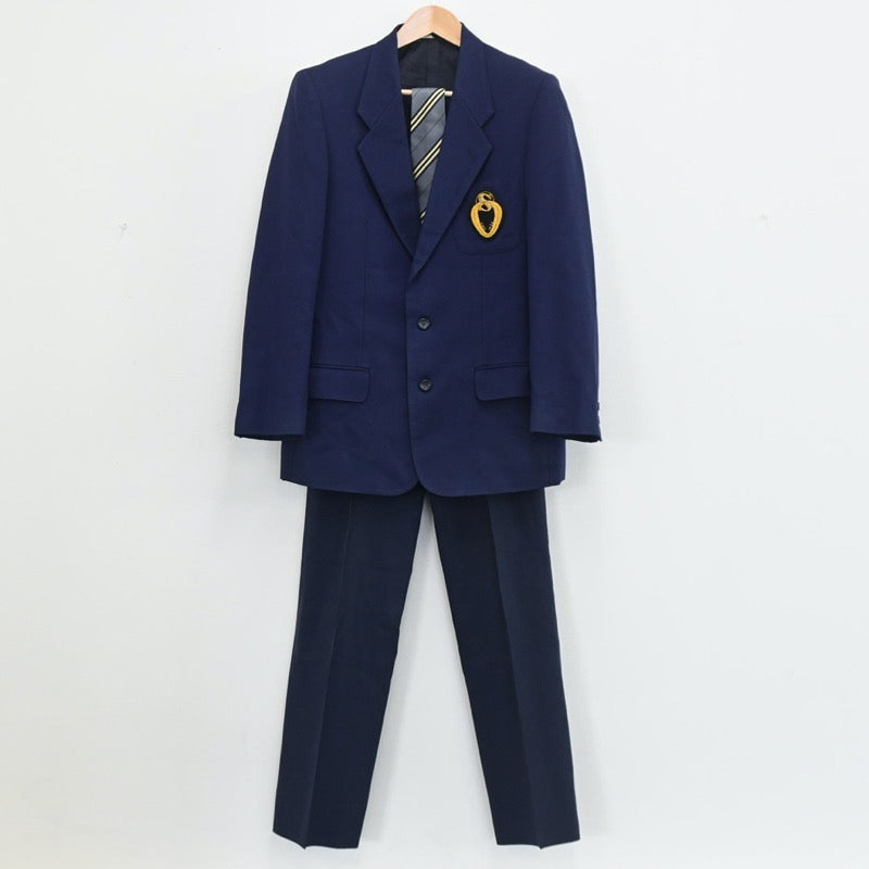 【中古】東京都 青稜中学高等学校 男子制服 4点（ブレザー・ズボン・ズボン）sf003429