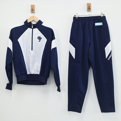 【中古】兵庫県 須磨学園中学・高等学校 男子制服 2点（ジャージ 上・ジャージ 下）sf003438