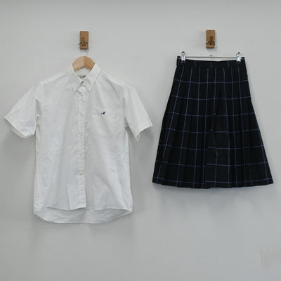 【中古】千葉県 千葉県立茂原高校 女子制服 3点（シャツ・スカート）sf003440