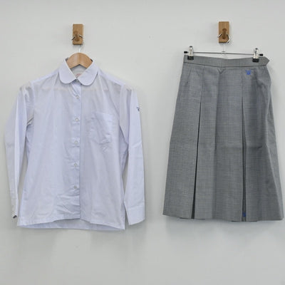 【中古】静岡県 静岡県立浜松城北工業高等学校 女子制服 2点（シャツ・スカート）sf003447