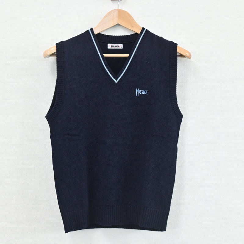 【中古】東京都 拓殖大学第一高等学校 女子制服 2点（シャツ・ニットベスト）sf003452