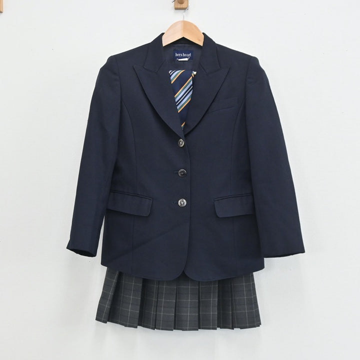 中古制服】岡山県 県立岡山芳泉高等学校 女子制服 3点（ブレザー