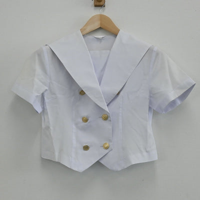 【中古】広島県 忠海高等学校 女子制服 3点（セーラー服・スカート）sf003467