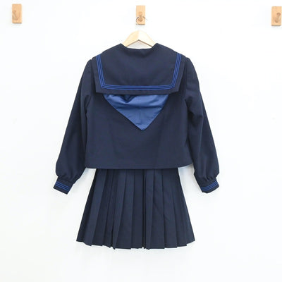 【中古】滋賀県 大津市立日吉中学校 女子制服 4点（セーラー服・スカート・スカート）sf003473