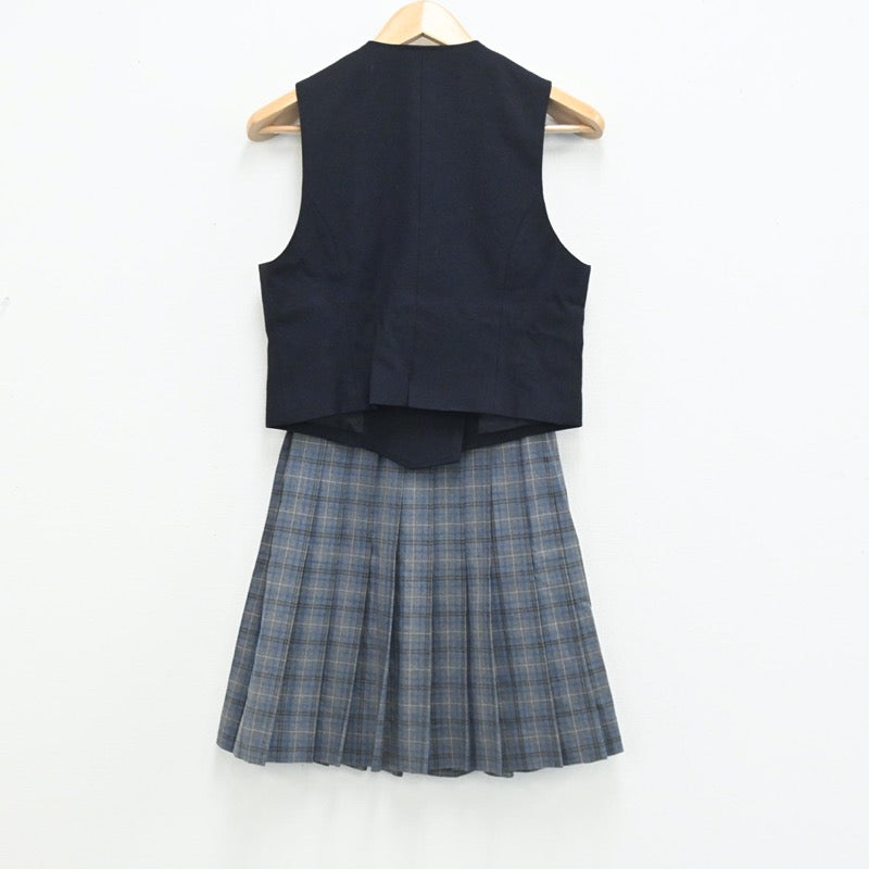 【中古】東京都 東海大学附属高輪台高等学校 女子制服 3点（ベスト・スカート・スカート）sf003490