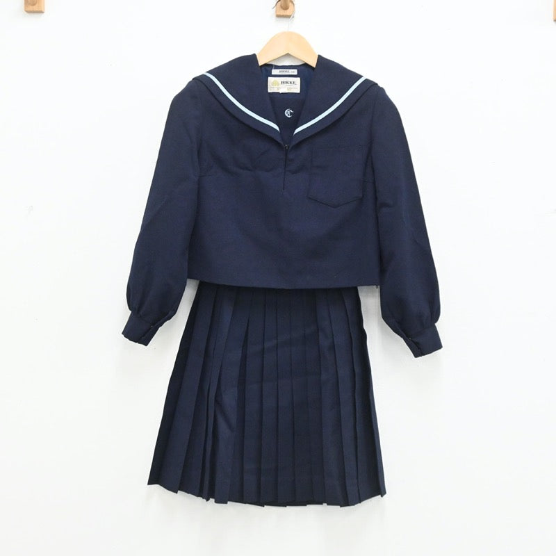 【中古】愛知県 知立高校 女子制服 2点（セーラー服・スカート）sf003495