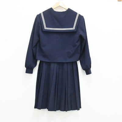 【中古】愛知県 当知中学校 女子制服 4点（セーラー服・セーラー服・スカート）sf003506