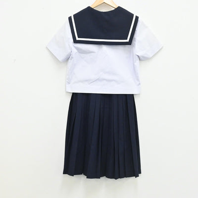 【中古】愛知県 当知中学校 女子制服 4点（セーラー服・セーラー服・スカート）sf003506