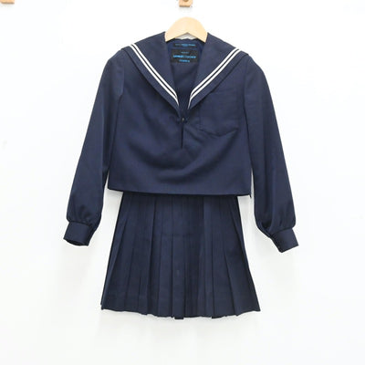 【中古】愛知県 中村高校 女子制服 2点（セーラー服・スカート）sf003507