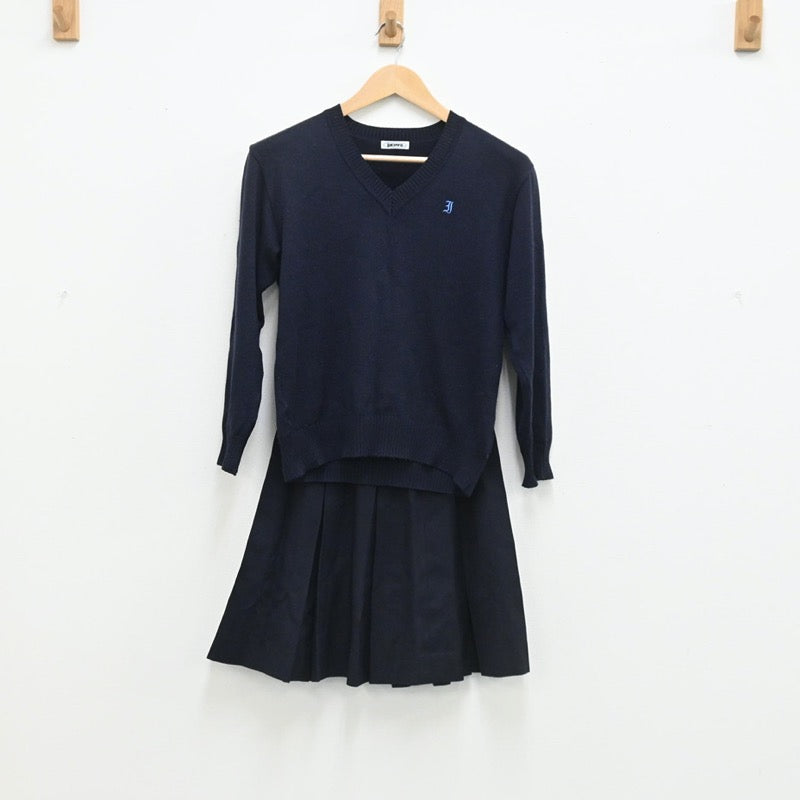 【中古】埼玉県 岩槻高等学校 女子制服 4点（ブレザー・ニット・スカート）sf003510