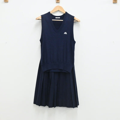 【中古】東京都 上板橋第三中学校 女子制服 2点（ニットベスト・スカート）sf003512