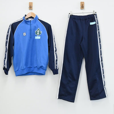 【中古】埼玉県 埼玉県立狭山経済高等学校 女子制服 2点（ジャージ 上・ジャージ 下）sf003551