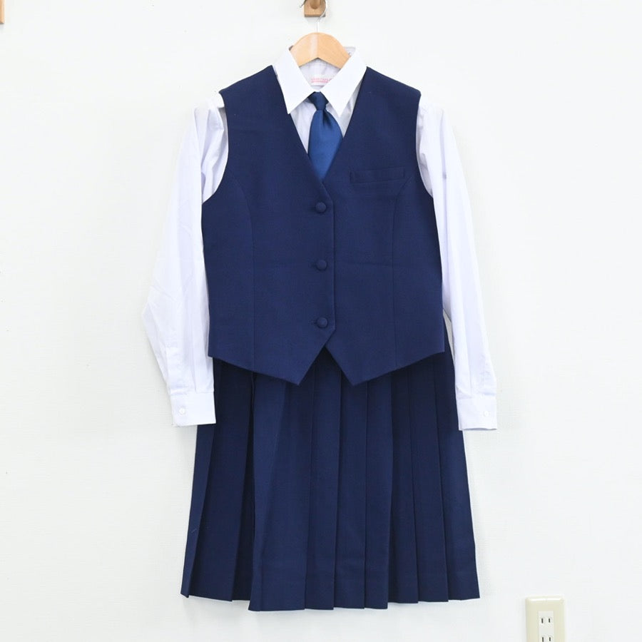 中古制服】千葉県 千葉女子高校 女子制服 7点（ブレザー・ベスト・シャツ・シャツ・スカート）sf003576【リサイクル学生服】 | 中古制服 通販パレイド