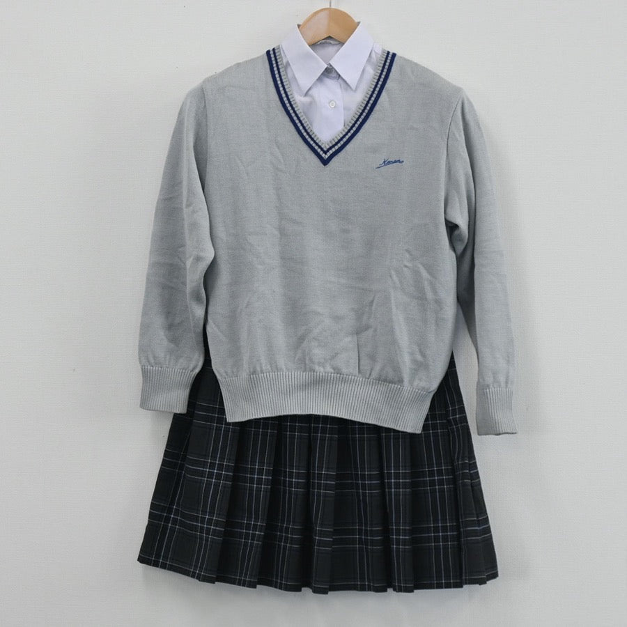 【中古】東京都 港区立港南中学校 女子制服 6点（ブレザー・シャツ・ニット・スカート）sf003579