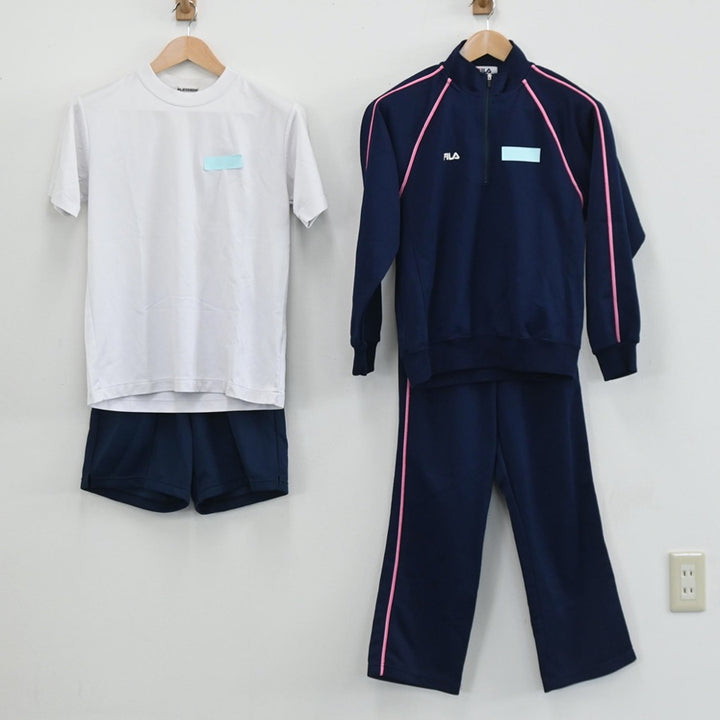 中古制服】東京都 港区立港南中学校 女子制服 4点（体操服 上・体操服