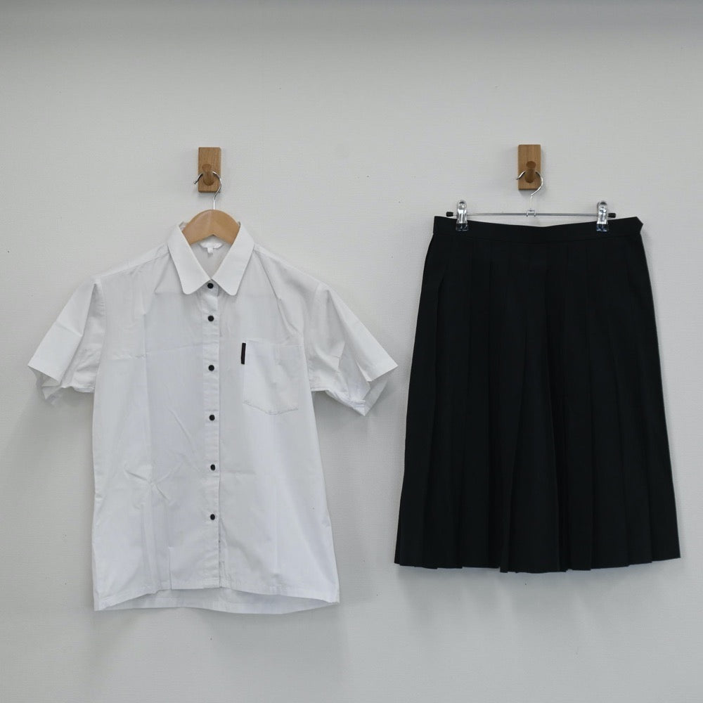 【中古】岡山県 岡山県立倉敷南高等学校 女子制服 4点（シャツ・ニットベスト・スカート）sf003597