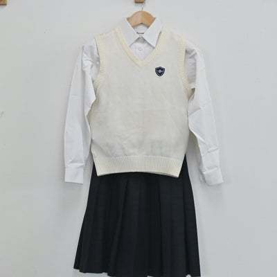 【中古】福岡県 福岡県立須恵高等学校 女子制服 3点（セーラー服）sf003608