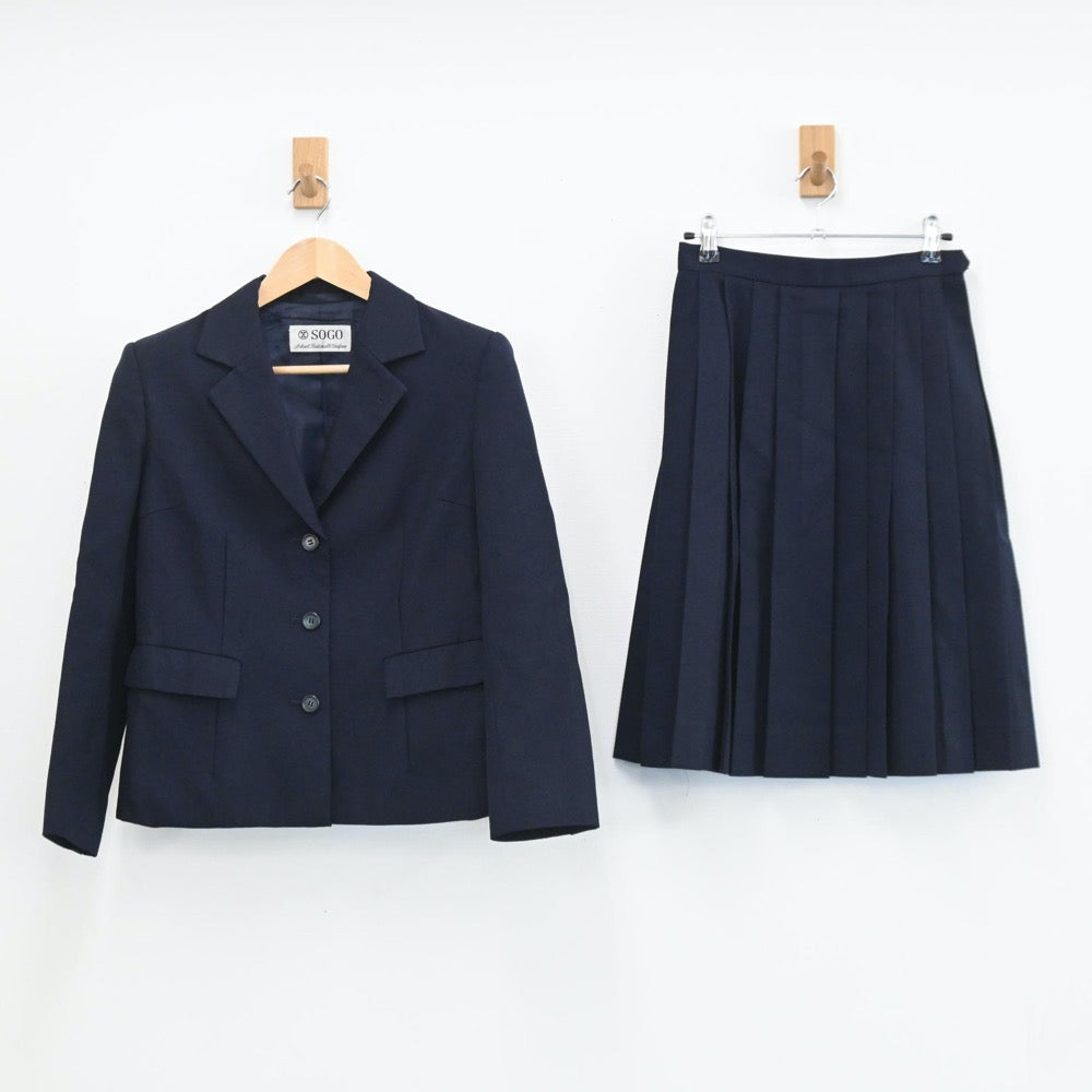 【中古】千葉県 千葉県立柏高校 女子制服 2点（ブレザー・スカート）sf003610