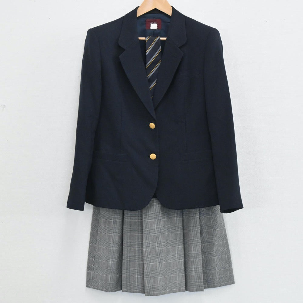 【中古】東京都 東京電機大学高校 女子制服 5点（ブレザー・スカート）sf003615