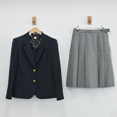 【中古】東京都 東京電機大学高校 女子制服 5点（ブレザー・スカート）sf003615