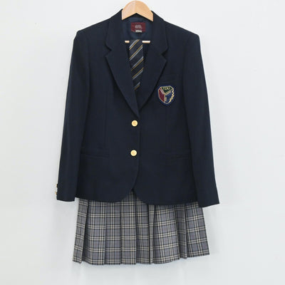 【中古】東京都 東京電機大学高校 女子制服 4点（ブレザー・スカート・スカート）sf003616