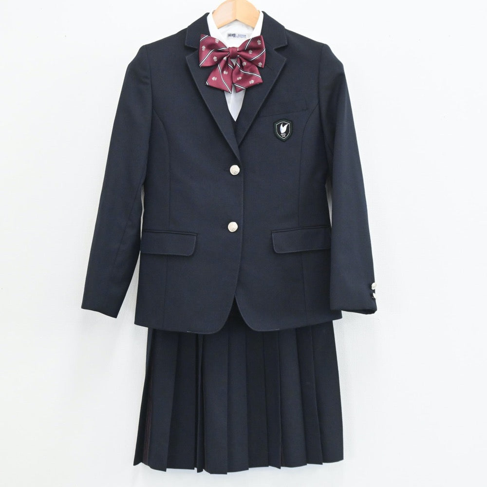 【中古】福岡県 福岡常葉高校 女子制服 7点（ブレザー・ベスト・ニット・シャツ・スカート）sf003621