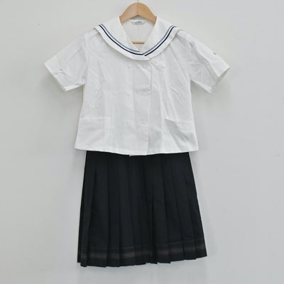 【中古】福岡県 福岡常葉高校 女子制服 3点（セーラー服・スカート）sf003622