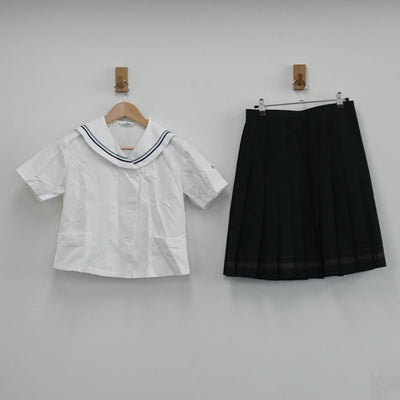 【中古】福岡県 福岡常葉高校 女子制服 3点（セーラー服・スカート）sf003622