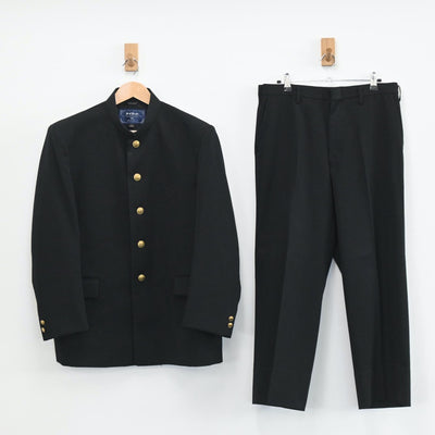 【中古】大阪府 大阪市立都島工業高等学校 男子制服 2点（学ラン・ズボン）sf003624