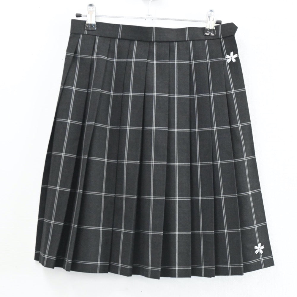 【中古】鹿児島県 鹿児島県立明桜館高等学校 女子制服 3点（ニットベスト・スカート）sf003627