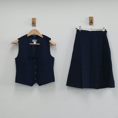 【中古】北海道 札幌市立稲積中学校 女子制服 3点（ブレザー・ベスト・スカート）sf003631