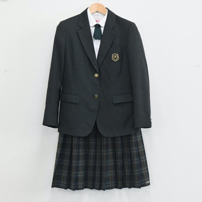 【中古】北海道 札幌西陵高校 女子制服 4点（ブレザー・シャツ・スカート）sf003634