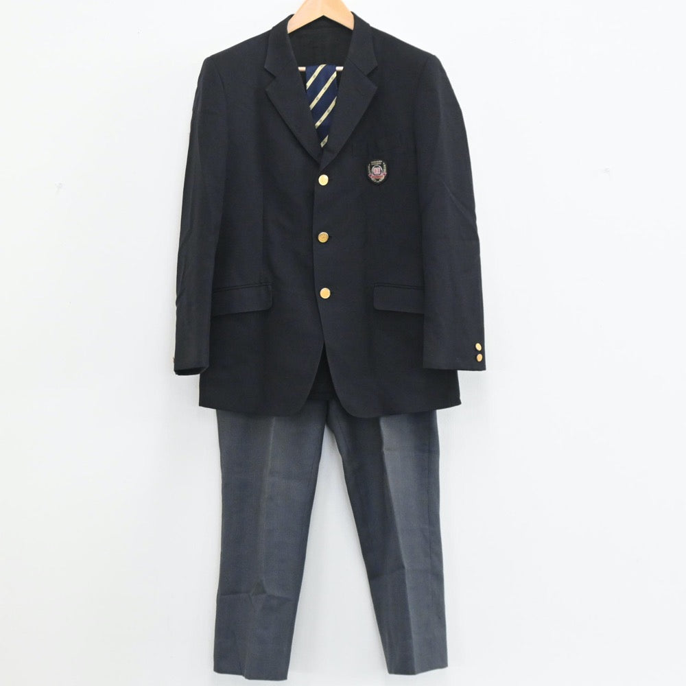 【中古】千葉県 芝浦工業大学柏中学高等学校 男子制服 5点（ブレザー・ズボン）sf003637