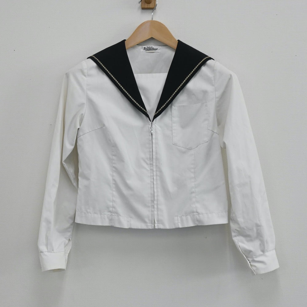 【中古】埼玉県 西武台新座中学校 女子制服 2点（セーラー服・ニットベスト）sf003639