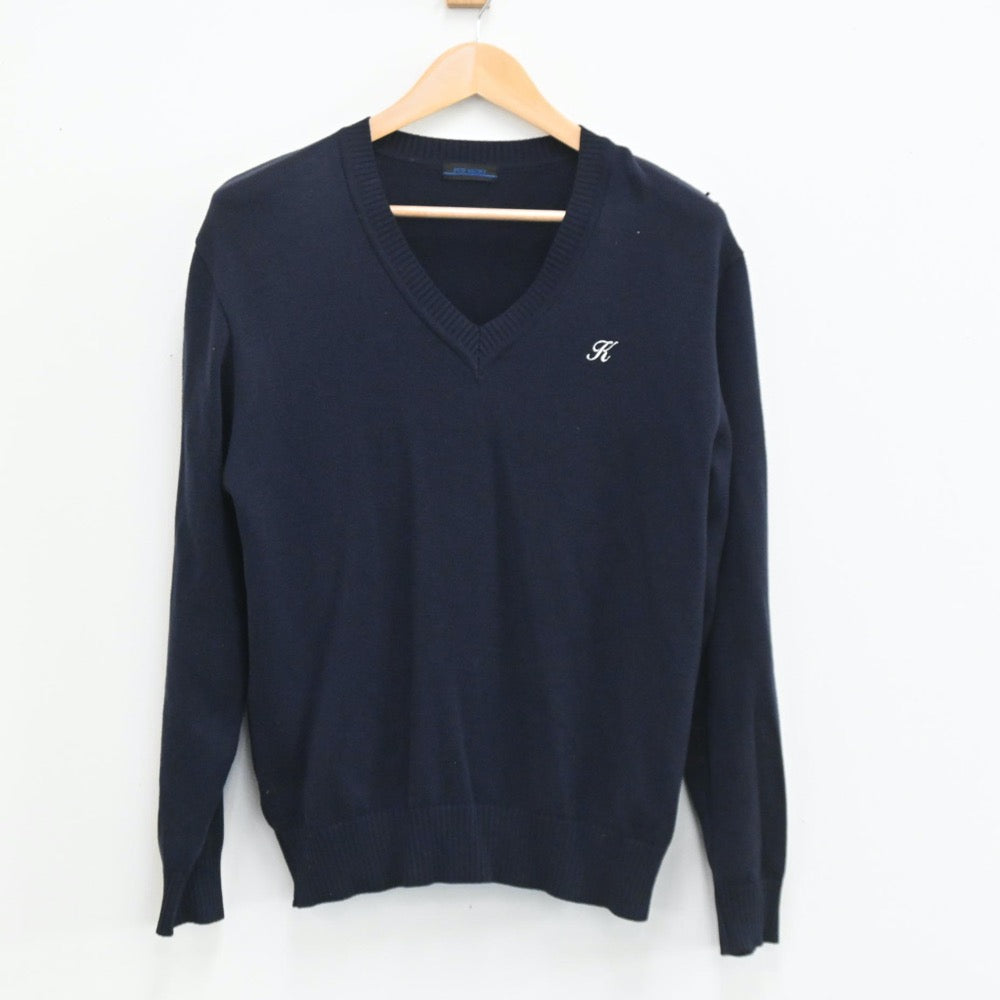 【中古】東京都 駒澤大学附属高校 男子制服 2点（ニット・ズボン）sf003646