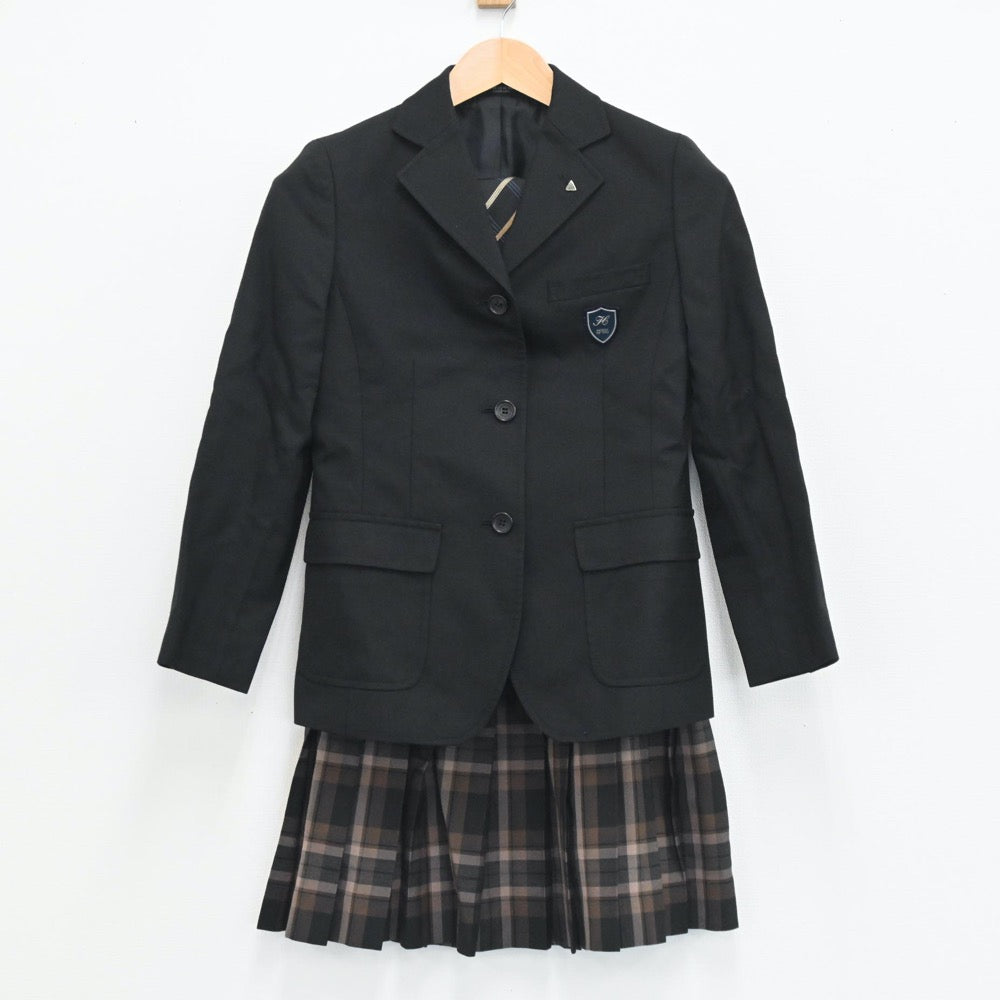 【中古】東京都 八王子学園八王子高校 女子制服 5点（ブレザー・スカート）sf003659