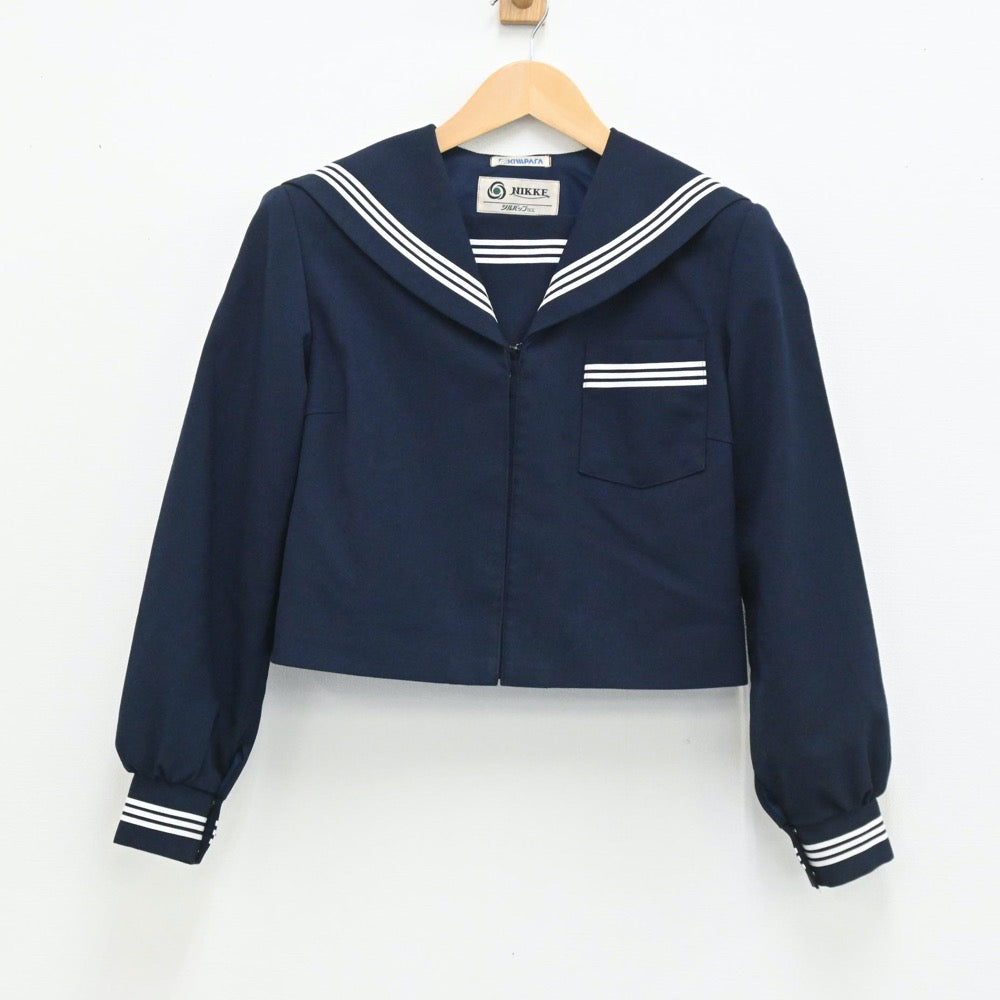 【中古】静岡県 磐田第一中学校 女子制服 2点（セーラー服・スカート）sf003666