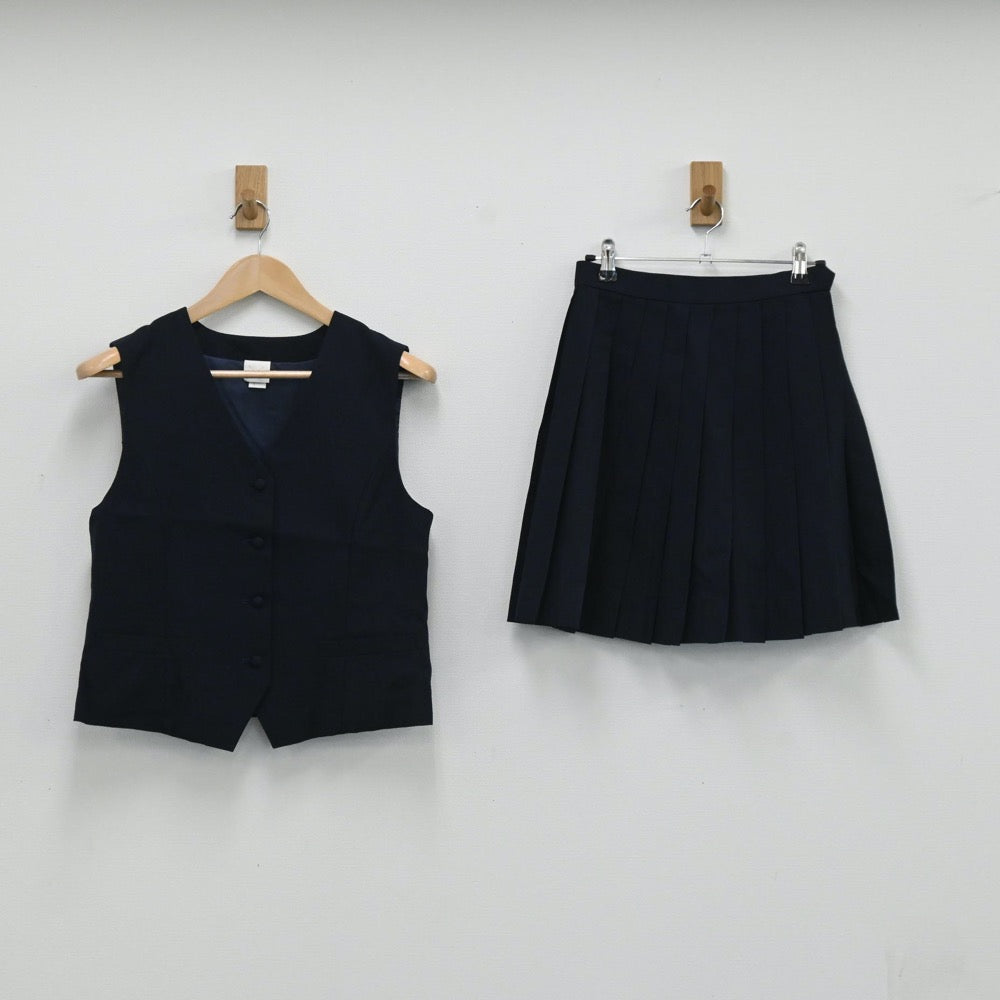 【中古】埼玉県 埼玉県立鴻巣高等学校 女子制服 3点（ブレザー・ベスト・スカート）sf003673