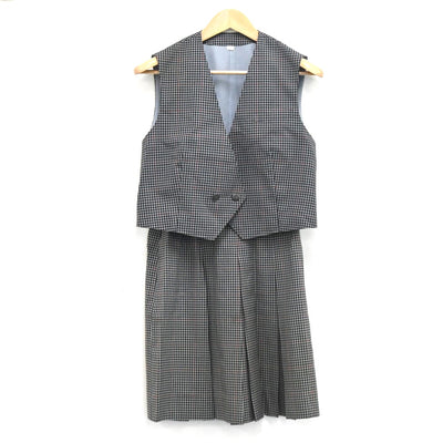 【中古】埼玉県 埼玉県立吹上高等学校 女子制服 2点（ベスト・スカート）sf003676
